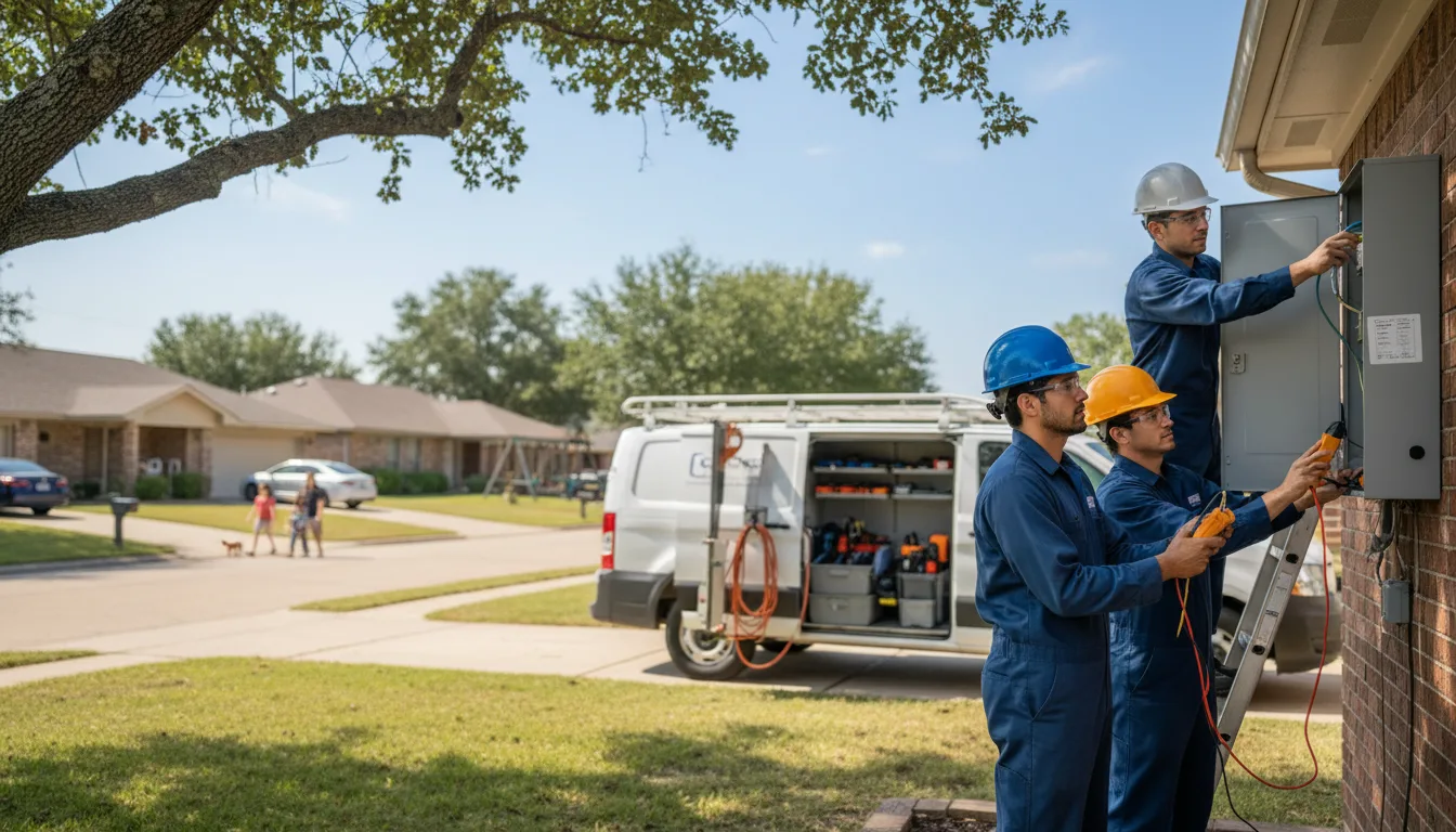 Certified electrician providing emergency electrical services in Little York, IL